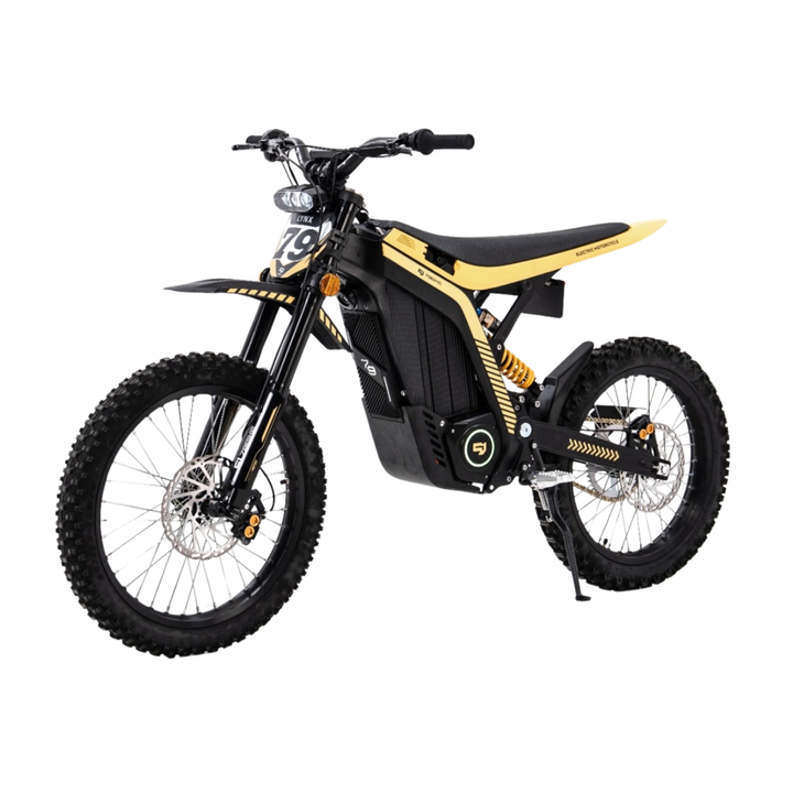 79BIKE Lynx Trail Elektro-Dirtbike in der Seitenansicht in Beige