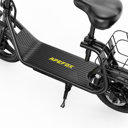 APEFOX C14 E-Scooter mit praktischem Korb und bequemer Sitzposition – Wheelyshop