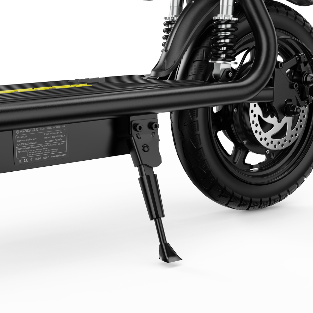 APEFOX C14 E-Scooter mit breiter Trittfläche für sicheren Stand – Wheelyshop