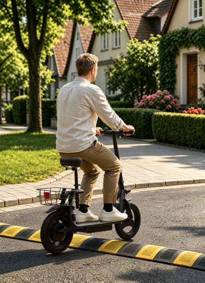 APEFOX C14 E-Scooter mit Korb und Sitz für praktisches Alltagspendeln – Wheelyshop