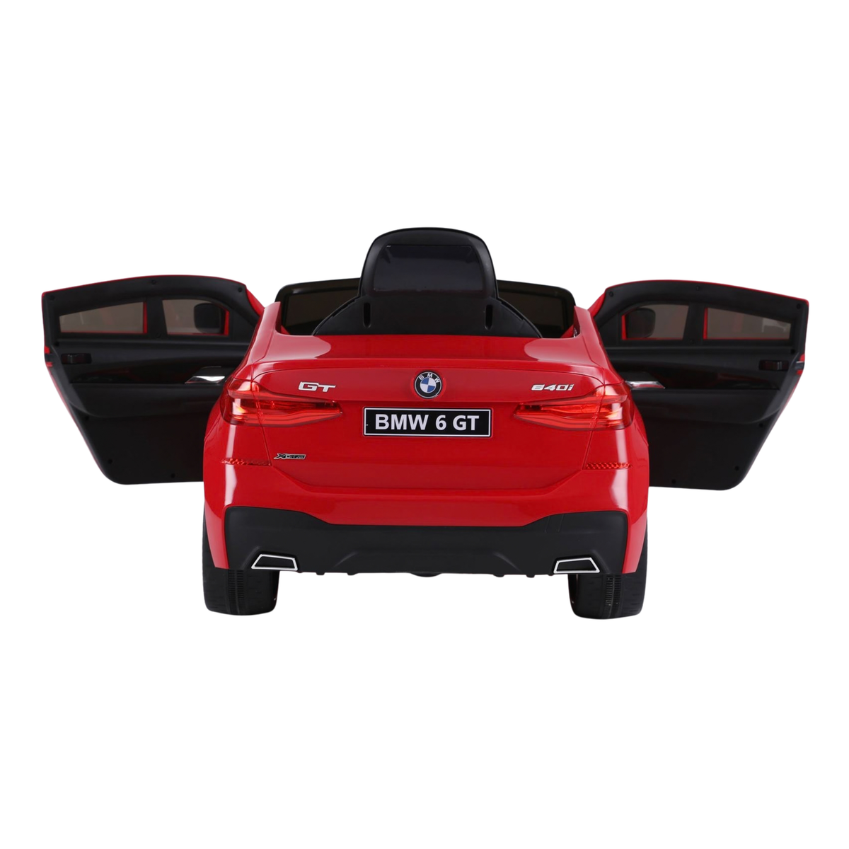 BMW 6GT Elektroauto für Kinder mit geöffneten Türen in Rot