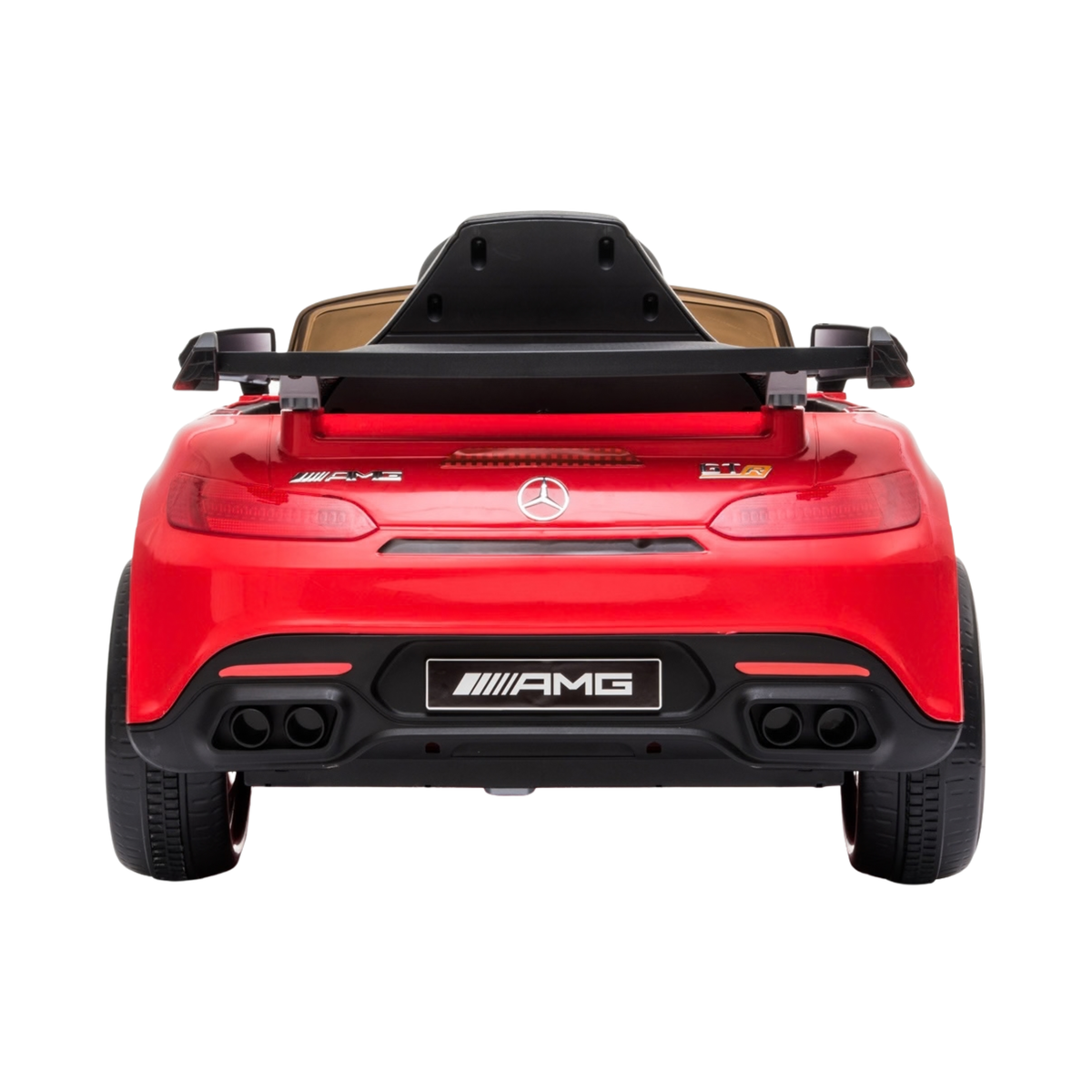 Mercedes AMG GT Elektroauto für Kinder von hinten in Rot