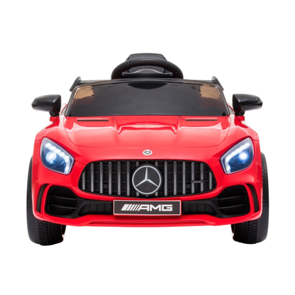 Mercedes AMG GT Elektroauto für Kinder von vorne in Rot