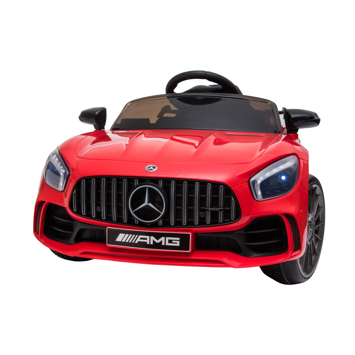 Mercedes AMG GT Elektroauto für Kinder von vorne in Rot