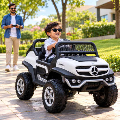 Kinder-Elektroauto Mercedes Benz Unimog Truck - Wheelyshop