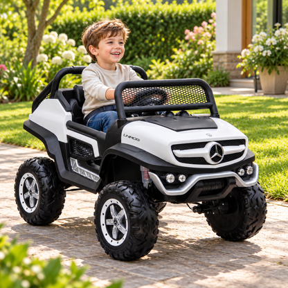 Kinder-Elektroauto Mercedes Benz Unimog Truck - Wheelyshop