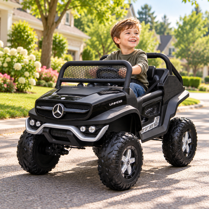 Kinder-Elektroauto Mercedes Benz Unimog Truck - Wheelyshop