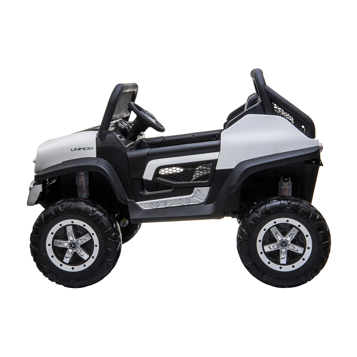 Kinder-Elektroauto Mercedes Benz Unimog Truck mit Akku 12V 7Ah – Wheelyshop