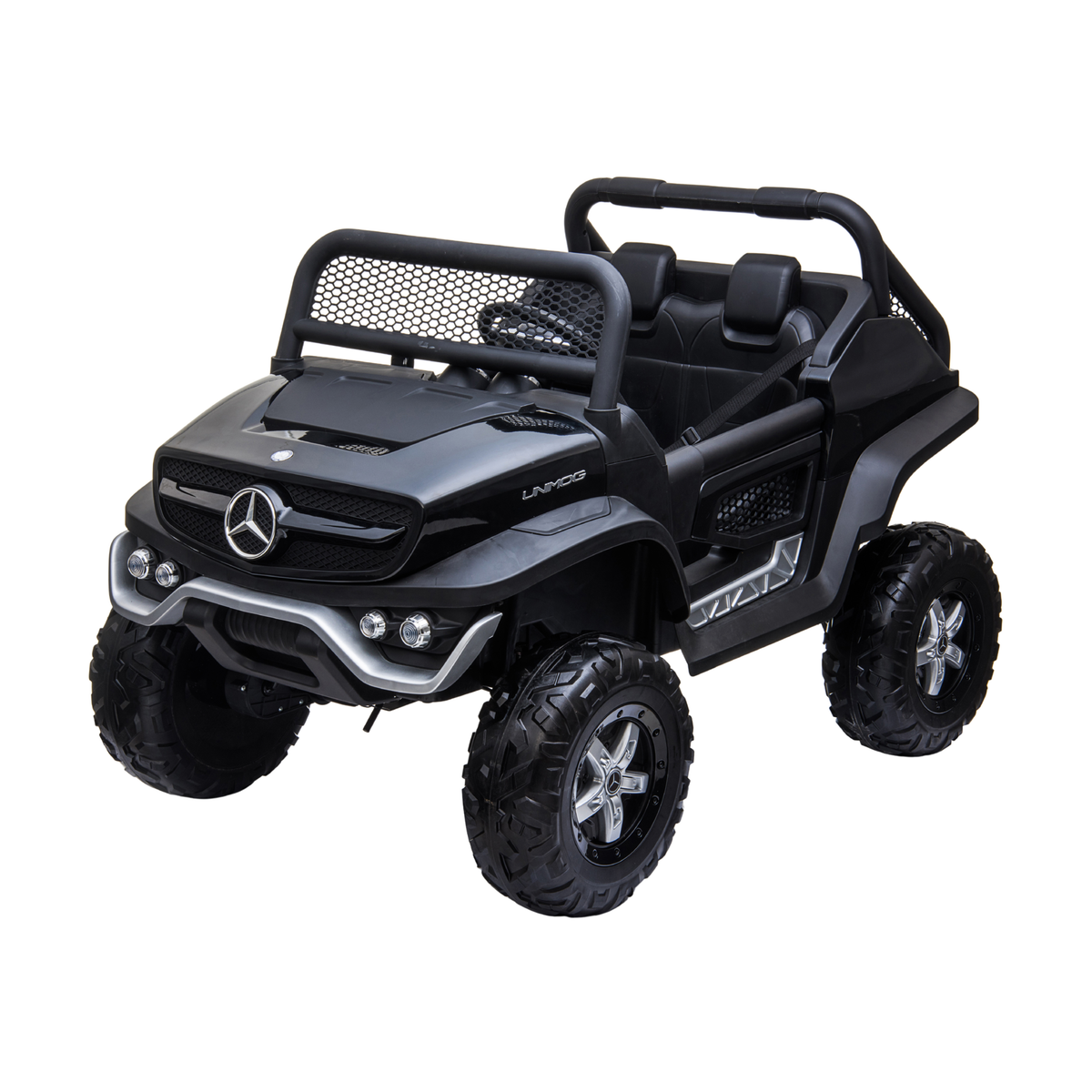 Kinder-Elektroauto Mercedes Benz Unimog Truck mit USB-Anschluss – Wheelyshop