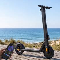 Smartphone-App für den HX D01 E-Scooter am Meer