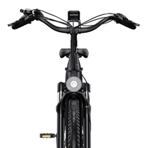 OneSport OT05 Max von vorn mit Lenker, Display, Frontlicht, Vordergabel und Vorderreifen