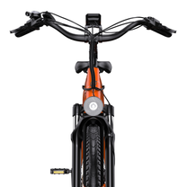 OneSport OT05 Max von vorn mit Lenker, Display, Frontlicht und Vorderrad