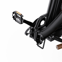 OneSport OT16 Pro Nahaufnahme von Pedal, Kurbelarm und Rahmengelenk mit Feder