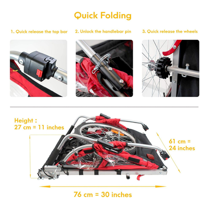 Smarter Kinderfahrradanhänger BT511 - Kinderfahrradanhänger - Wheelyshop
