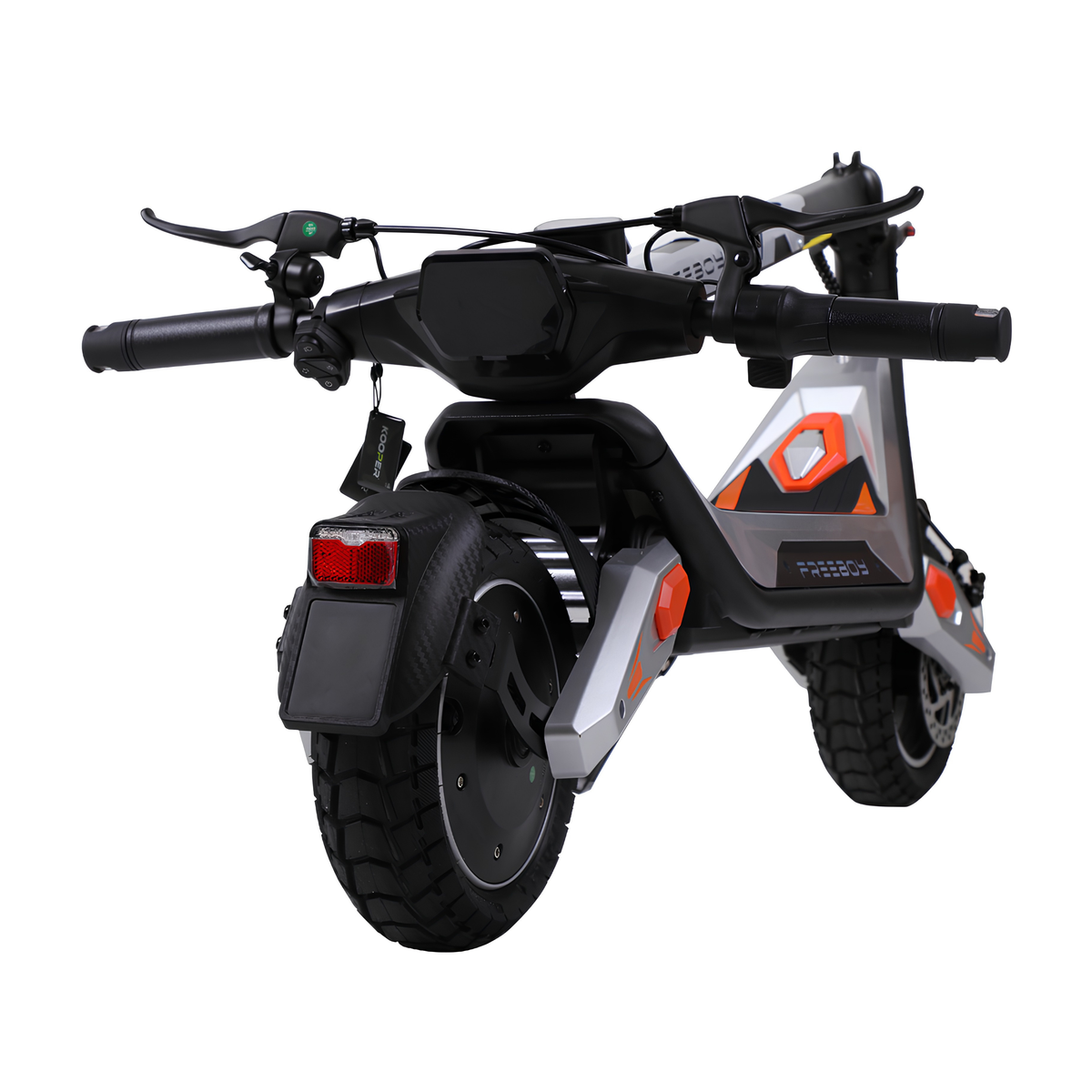 Wheely - J18 von hinten mit Lenker, Display, hinterem Schutzblech und Rücklicht