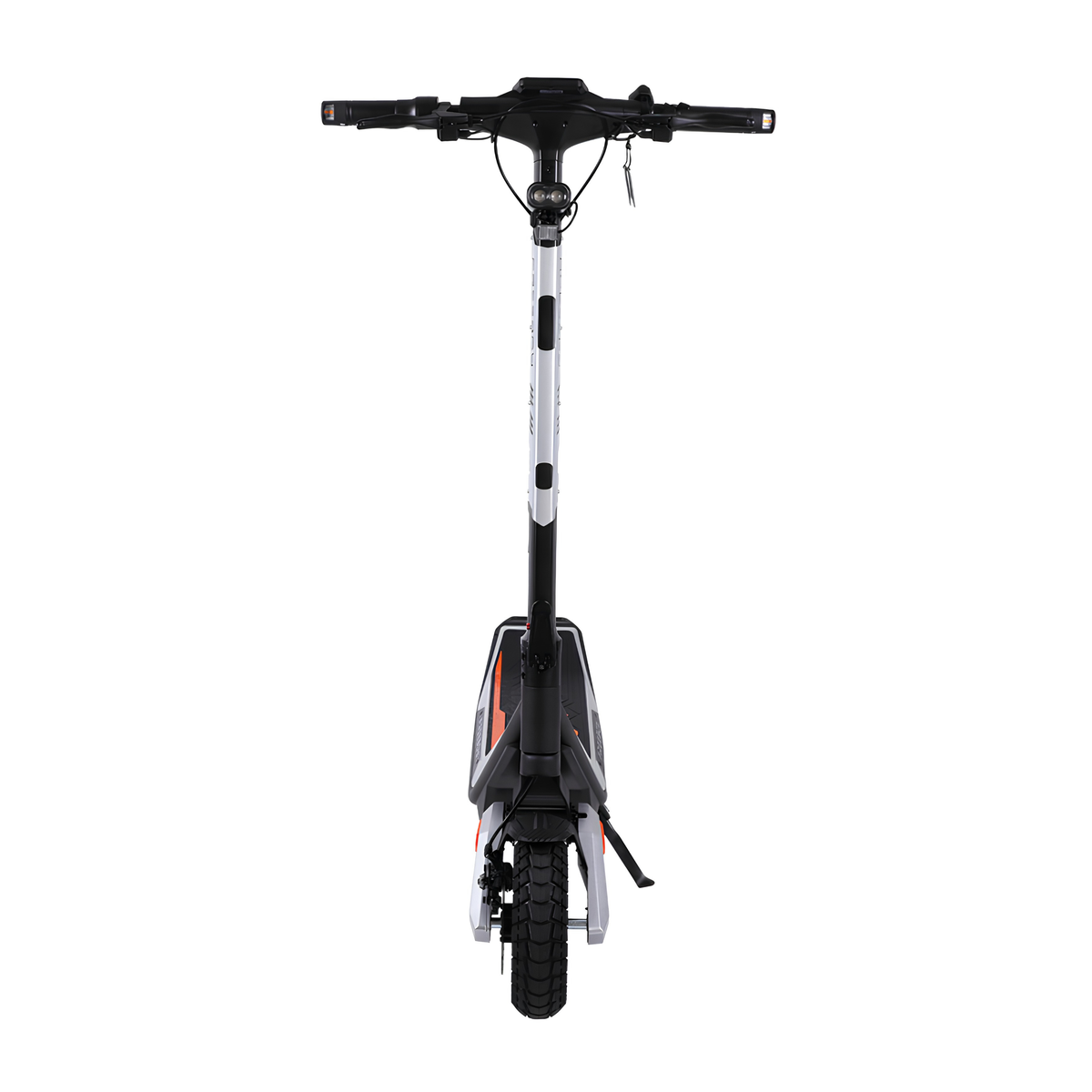 Wheely - J18 E-Scooter direkt von vorn mit Lenker, Scheinwerfer und Vorderrad