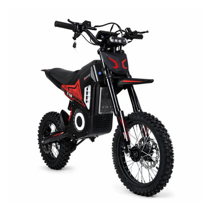Wheely - Y10 Elektromotorrad von schräg vorn rechts mit Lenker, Frontscheinwerfer und vorderem Speichenrad
