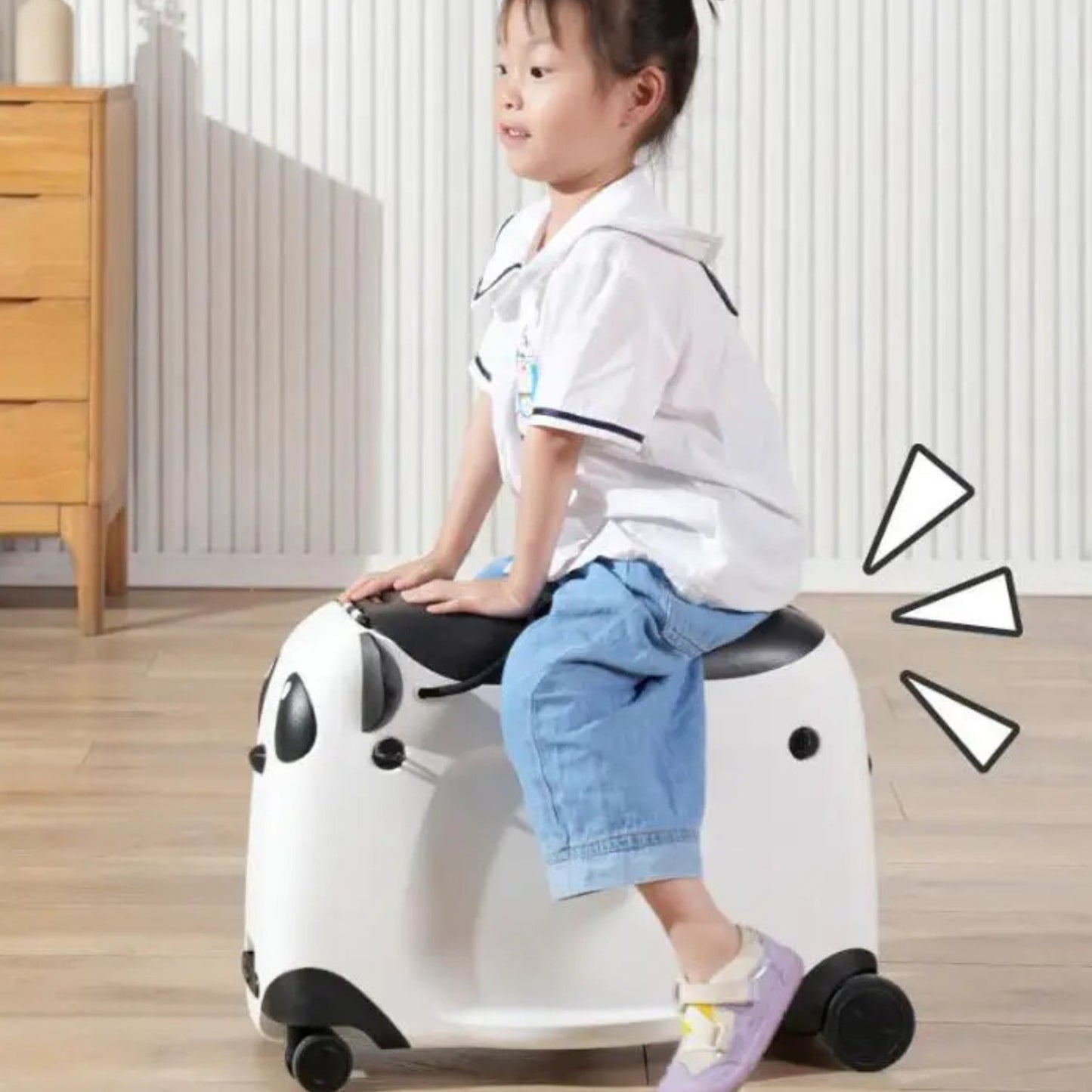 Fahrbarer Kinderkoffer – Panda Edition - Fahrbarer Koffer - Wheelyshop