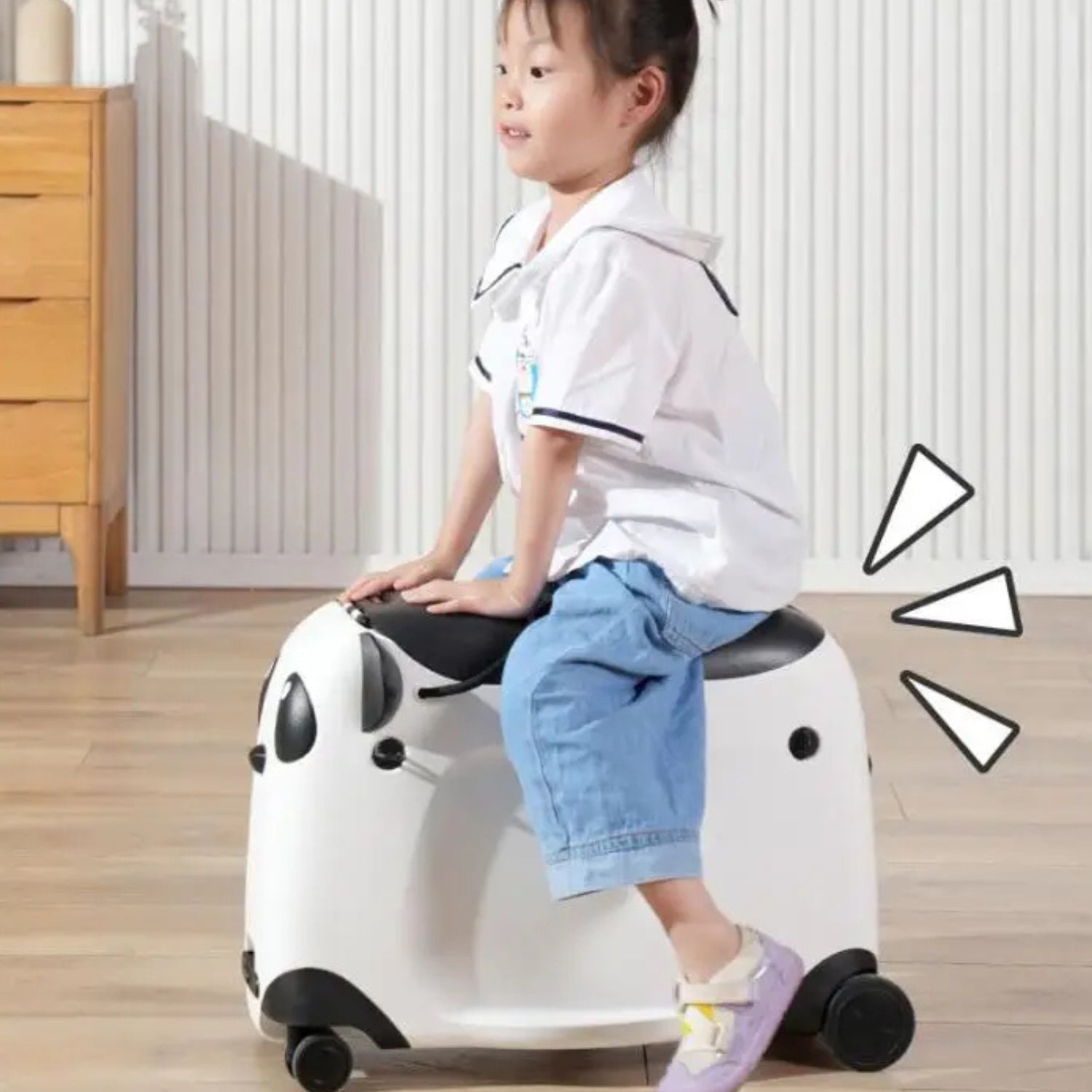 Fahrbarer Kinderkoffer – Panda Edition - Fahrbarer Koffer - Wheelyshop