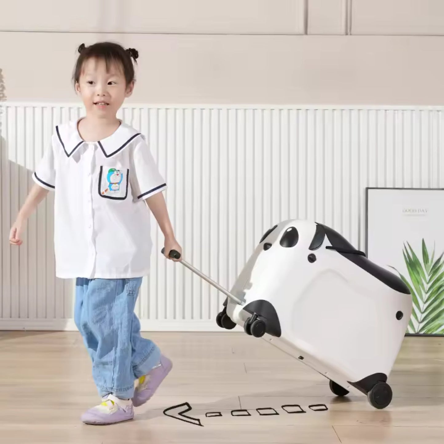 Fahrbarer Kinderkoffer – Panda Edition - Fahrbarer Koffer - Wheelyshop