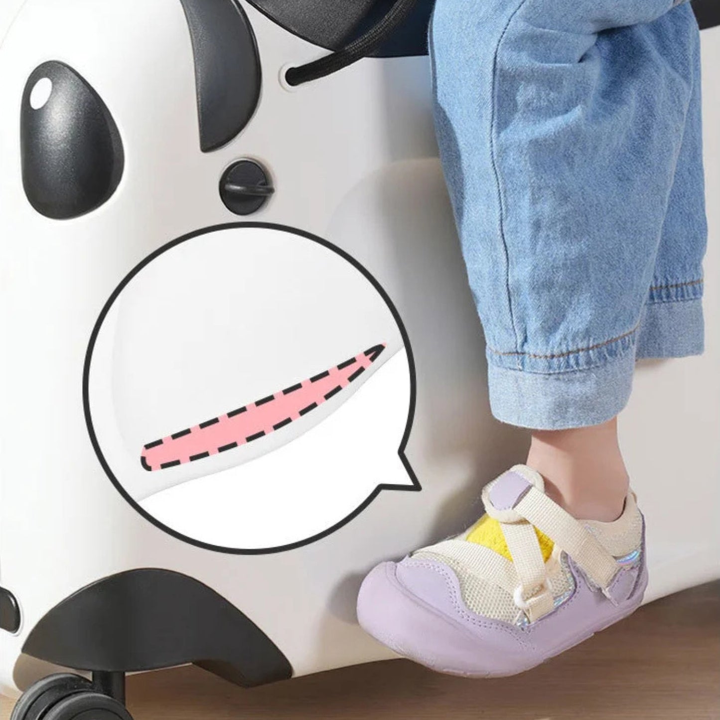 Fahrbarer Kinderkoffer – Panda Edition - Fahrbarer Koffer - Wheelyshop
