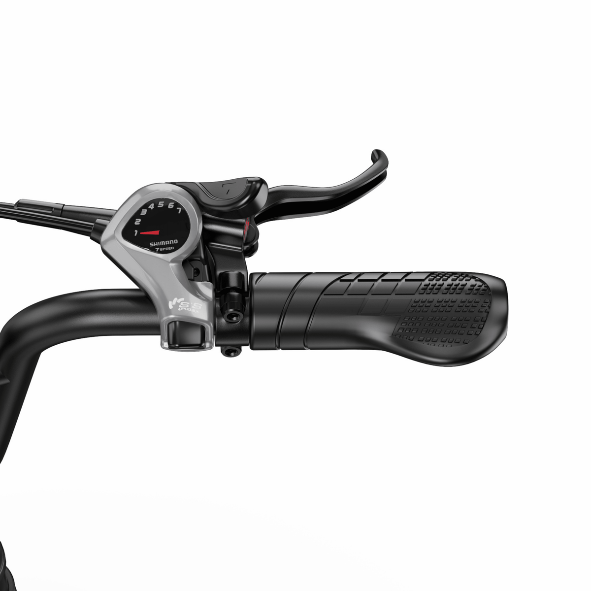 Griff und Bedienelemente am Lenker des APEFOX RH20