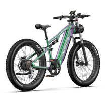 Duotts E26 Fatbike-E-Bike schräg von vorne in Grün