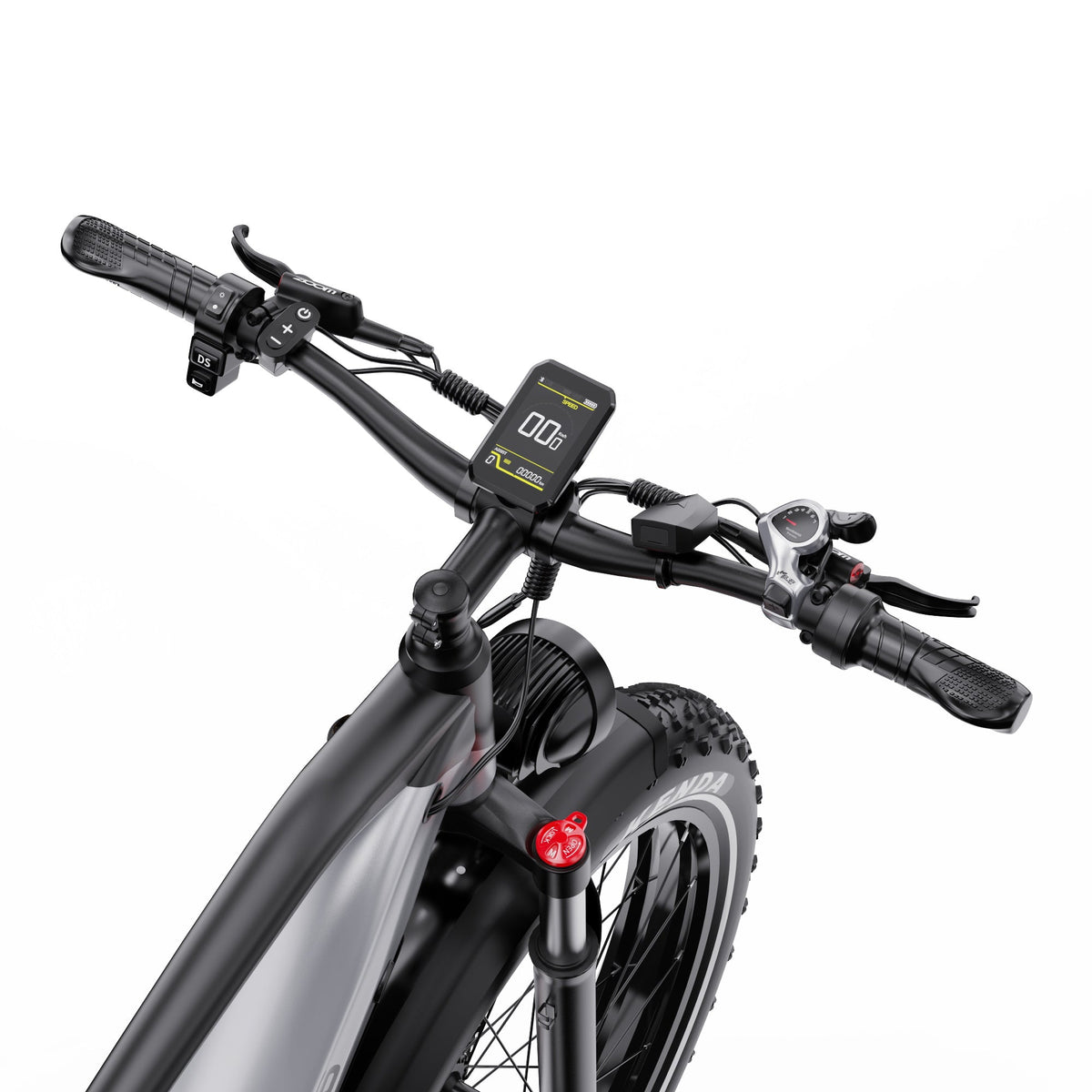 Lenker des Duotts F26 Lite mit Display und Bedienelementen