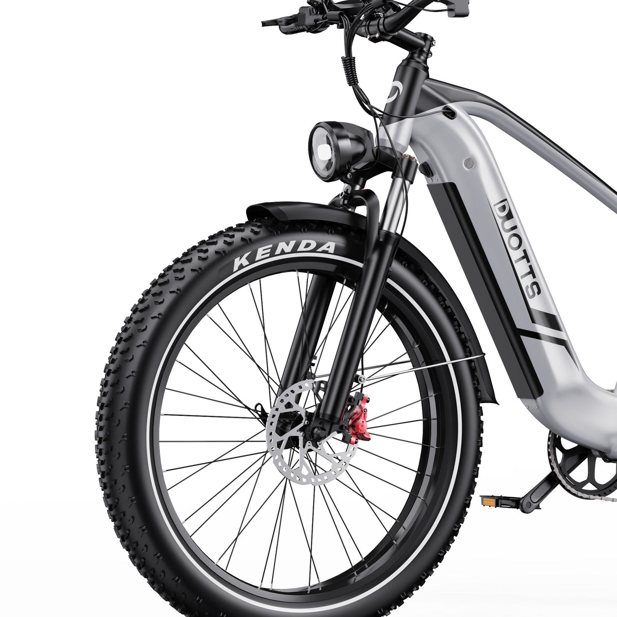 Vorderrad und Gabel des Duotts F26 Lite