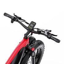 Lenker des Duotts F26 Lite mit Display und Bedienelementen in Rot
