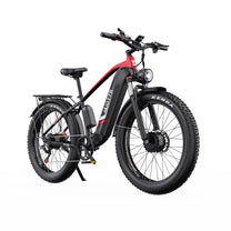 Duotts F26 Fatbike-E-Bike schräg von vorne in Rot