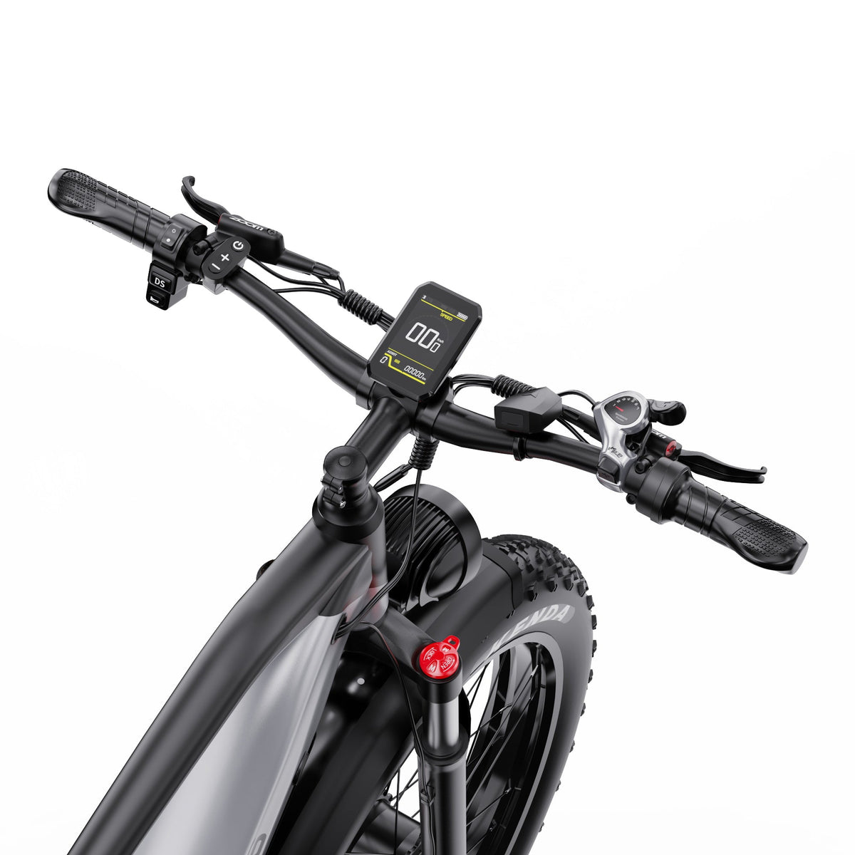Lenker des Duotts F26 mit Display und Bedienelementen