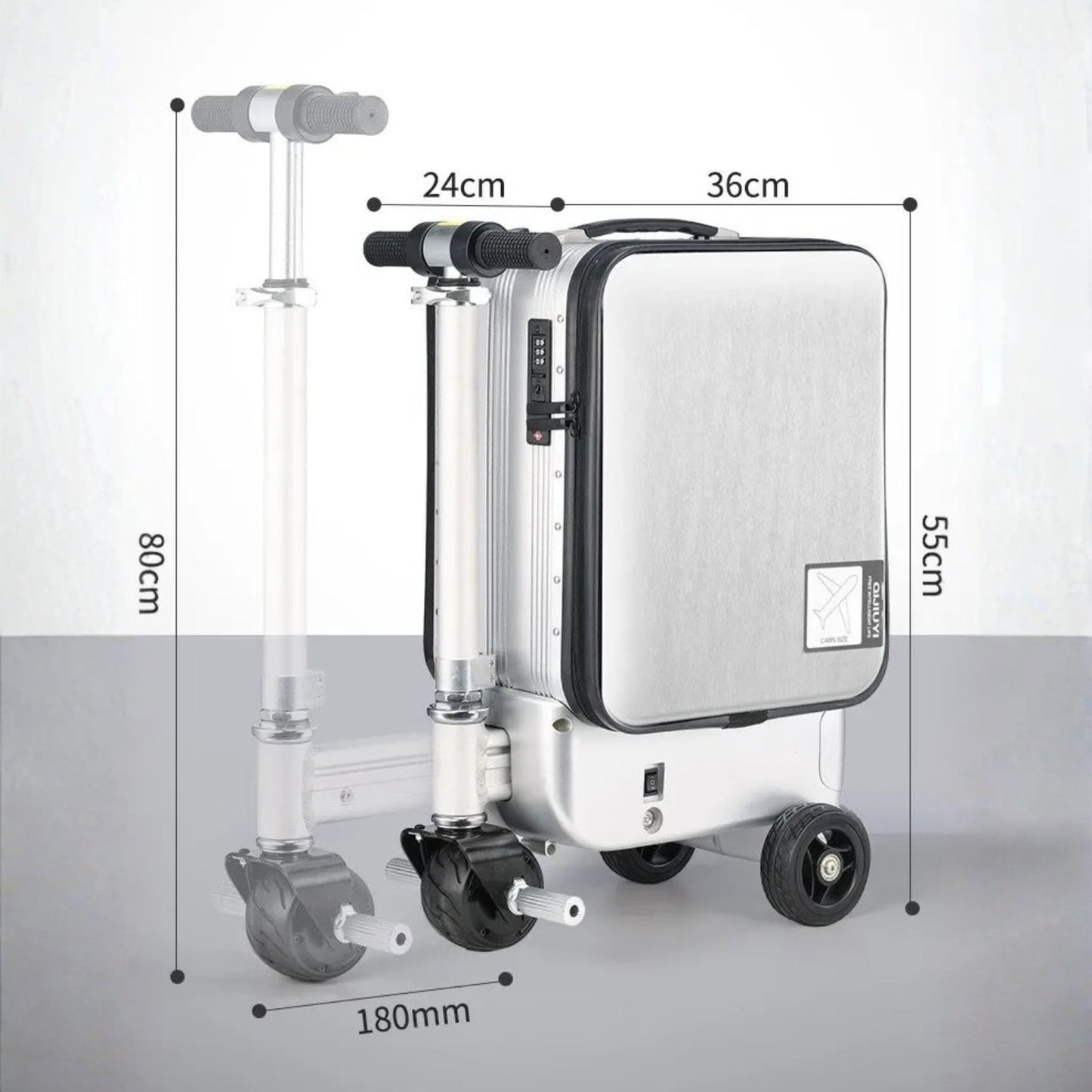 Elektrischer fahrbarer Koffer – AeroDrive Edition - Fahrbarer Koffer - Wheelyshop