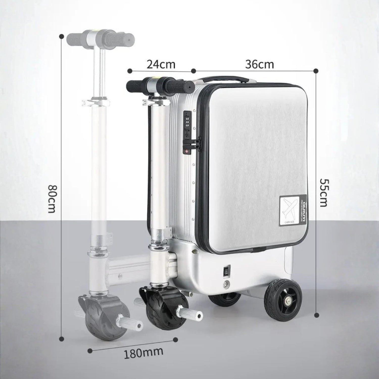 Elektrischer fahrbarer Koffer – AeroDrive Edition - Fahrbarer Koffer - Wheelyshop