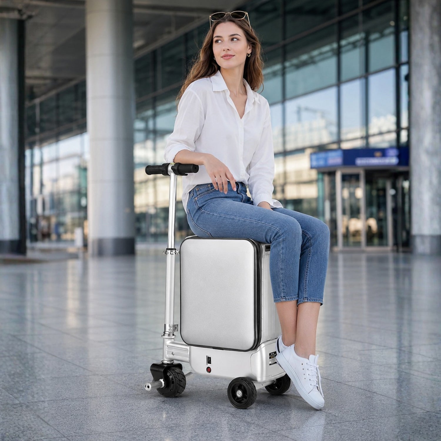 Elektrischer fahrbarer Koffer – AeroDrive Edition - Fahrbarer Koffer - Wheelyshop