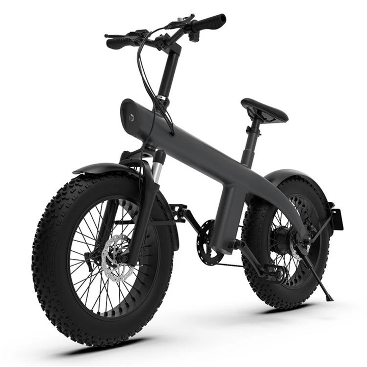 HX Q3 Plus Fatbike-E-Bike schräg von vorne in Grau