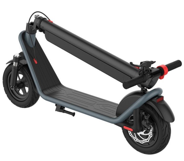 HX X11 E-Scooter zusammengeklappt schräg von vorne