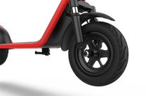 Vorderrad und Gabel des HX X11 in Rot
