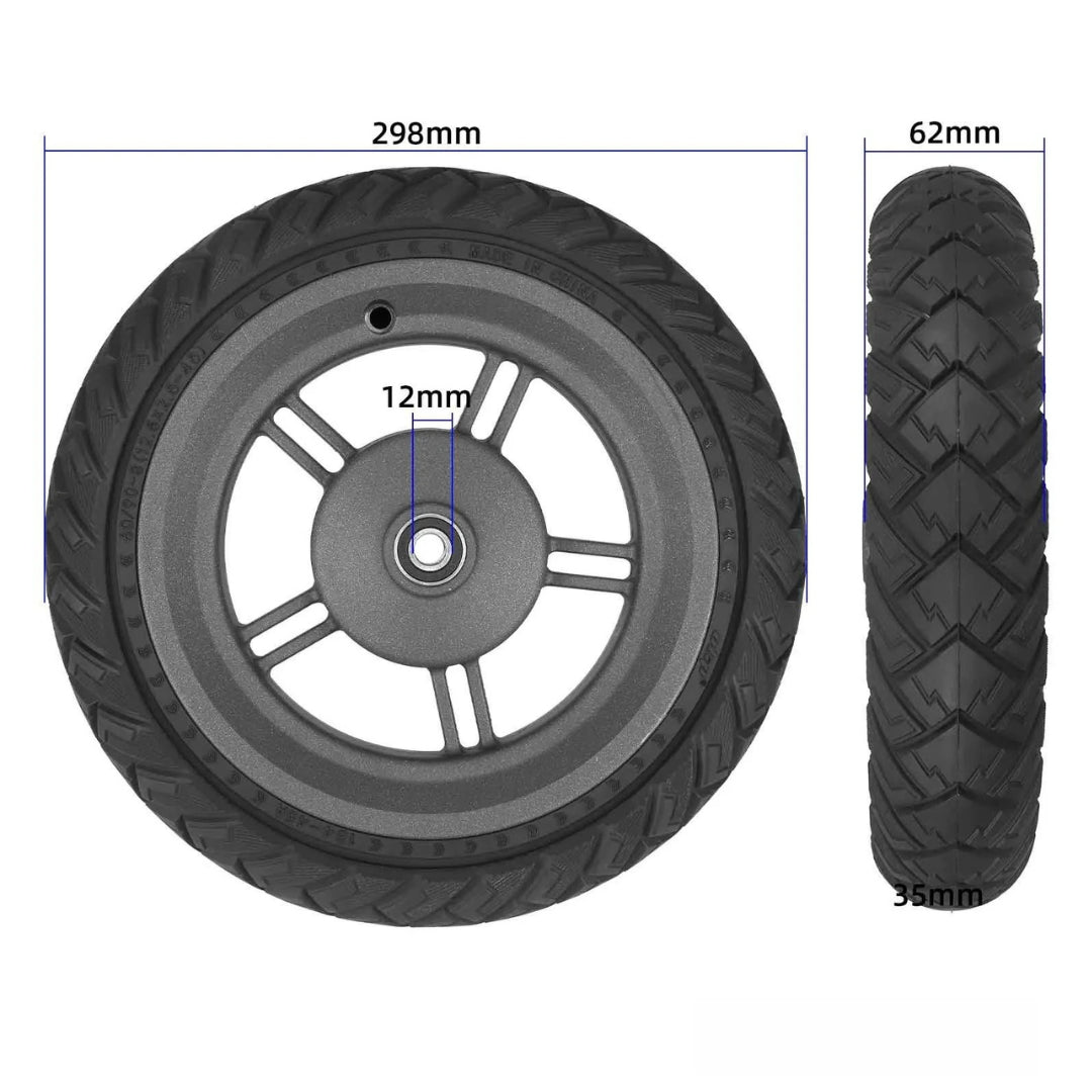 Komplettes Vollgummirad 12 Zoll Xiaomi 5 Plus - Ersatzteil - Wheelyshop