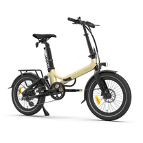 Onemile E2 faltbares E-Bike schräg von vorne in Beige
