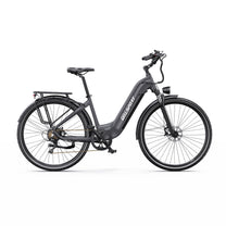 OneSport OT05 Pro E-Bike in der Seitenansicht von der anderen Seite in Schwarz
