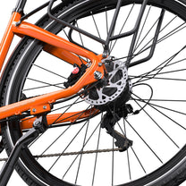 Schaltung und Kette des OneSport OT05 Pro von hinten in Orange