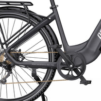 Schaltung und Kette des OneSport OT05 Pro von der Seite in Schwarz