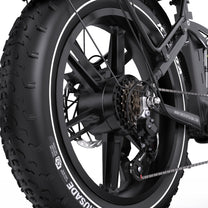 Hinterrad des OneSport OT08 Pro in Grau