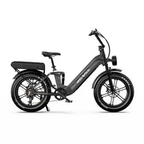 OneSport OT08 Pro Fatbike-E-Bike in der Seitenansicht von der anderen Seite in Grau