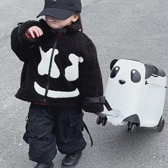 Åkbar resväska för barn – Panda Edition