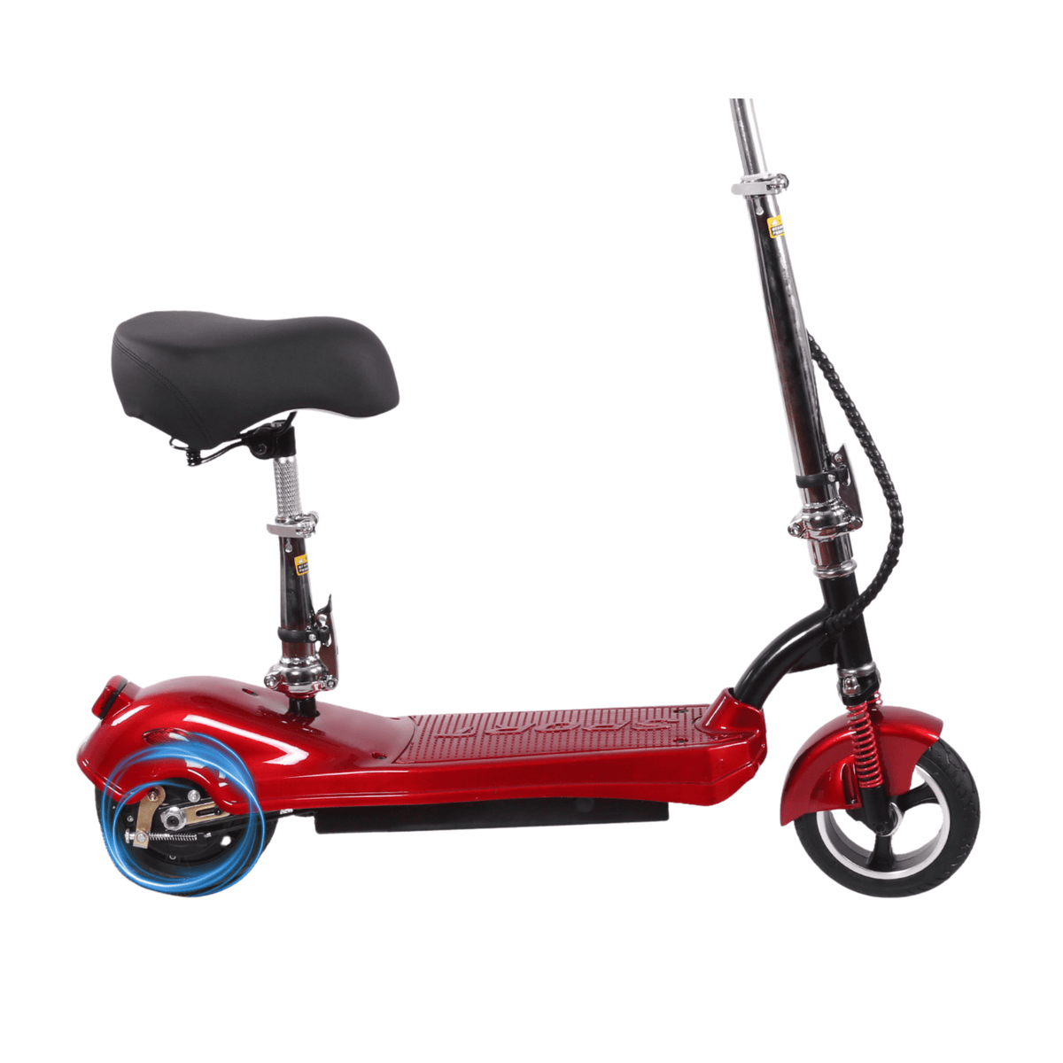 SEEDREAM M5 E-Scooter in der Seitenansicht von der anderen Seite in Rot
