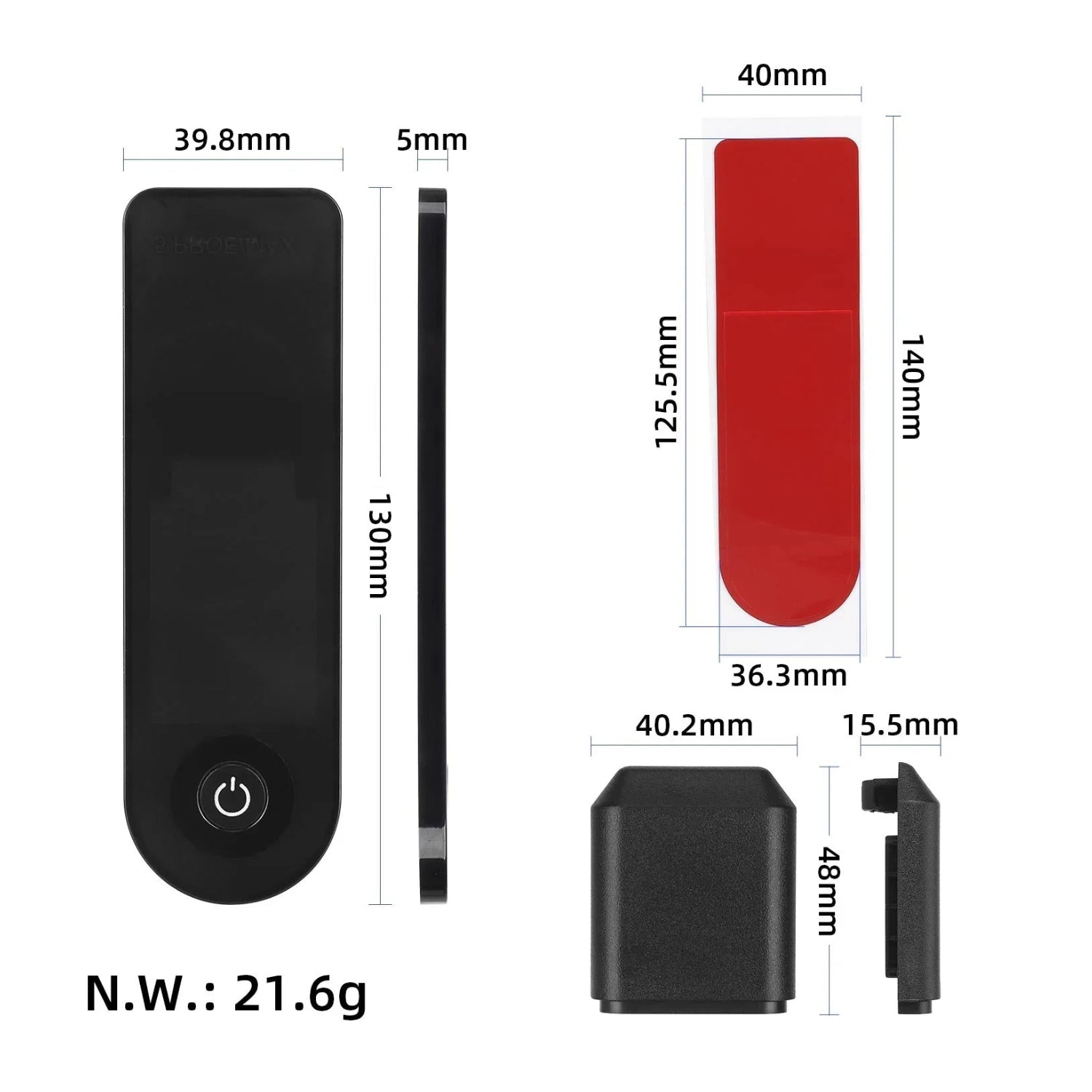 Displayabdeckung Xiaomi 5 / 5 Pro / 5 Max - Ersatzteil - Wheelyshop