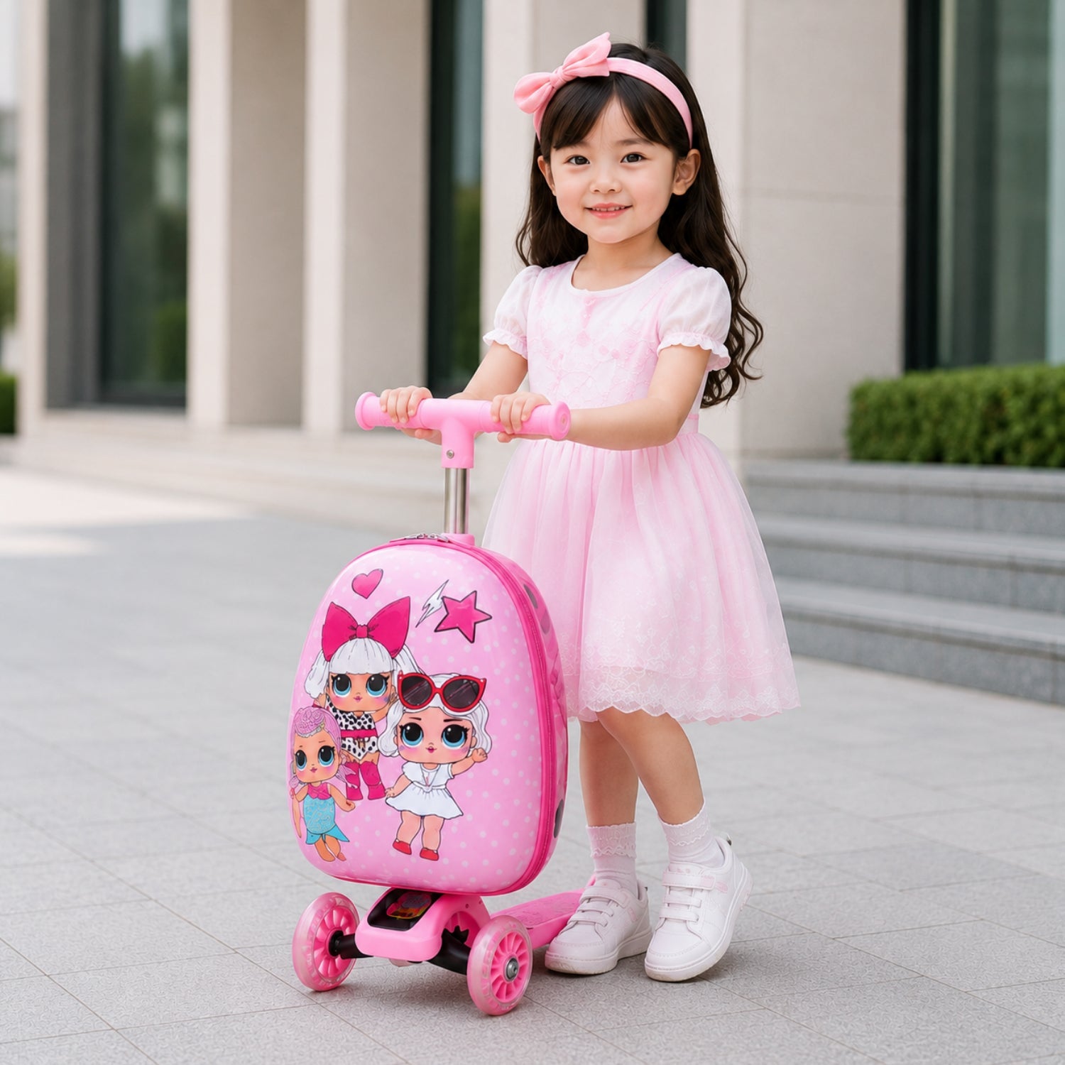 Smarter Kinderroller mit Reisekoffer - Fahrbarer Koffer - Wheelyshop