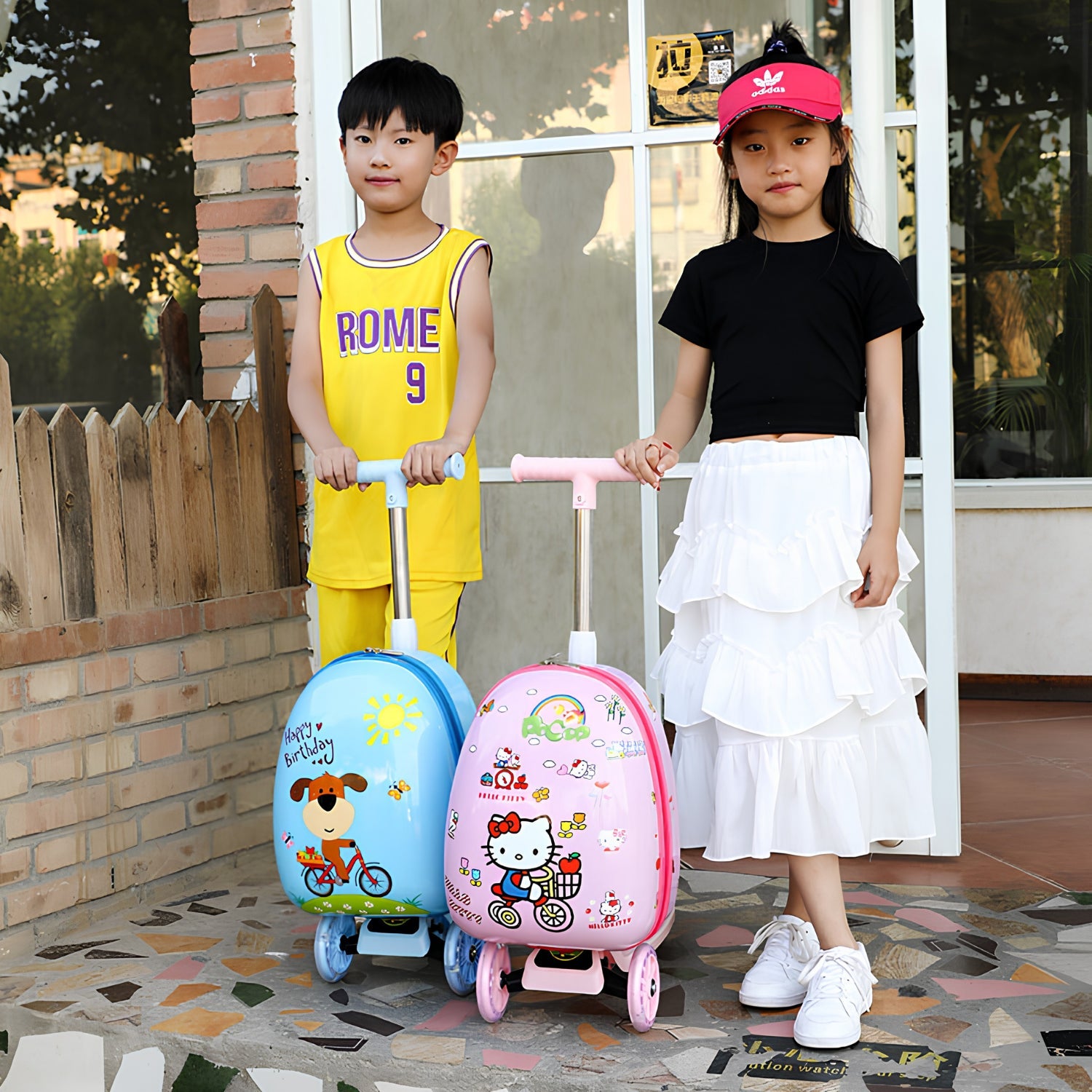 Smarter Kinderroller mit Reisekoffer - Fahrbarer Koffer - Wheelyshop